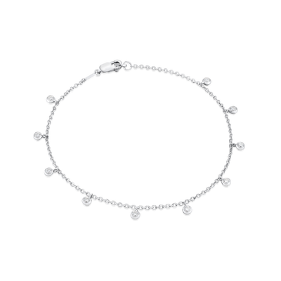 18ct White Gold Spectacle Set Diamond Bracelet