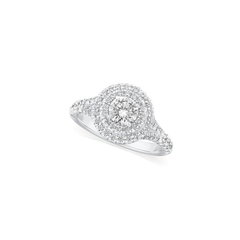 Double Halo Diamond Ring