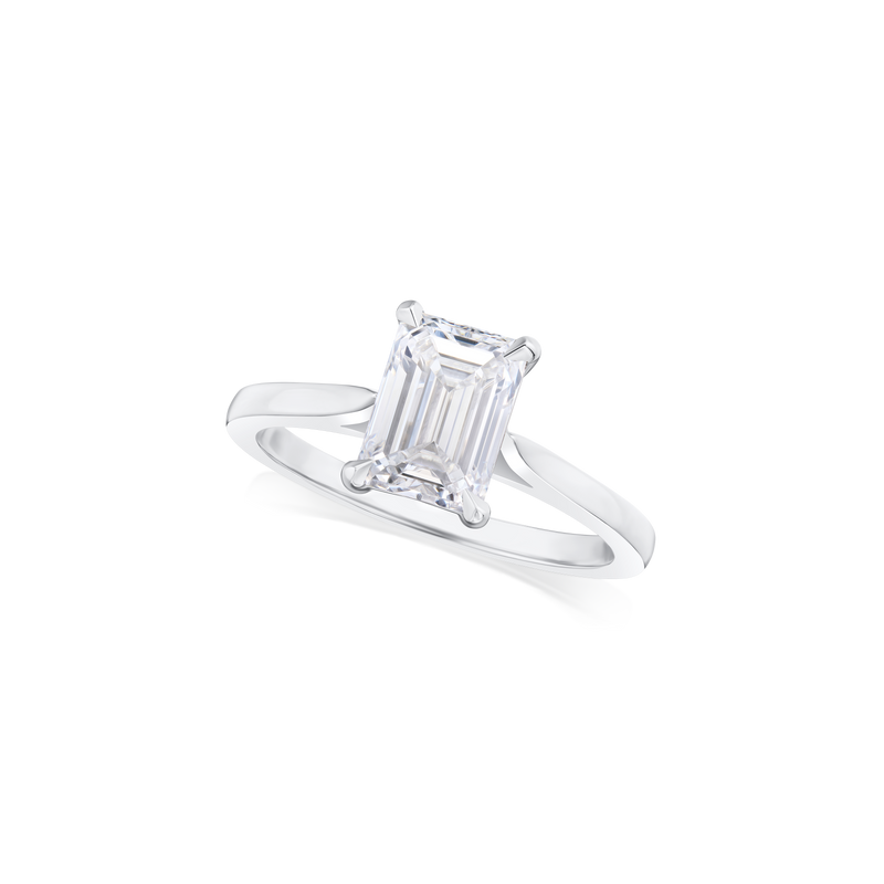 1.50ct Emerald Cut Diamond Solitaire Ring