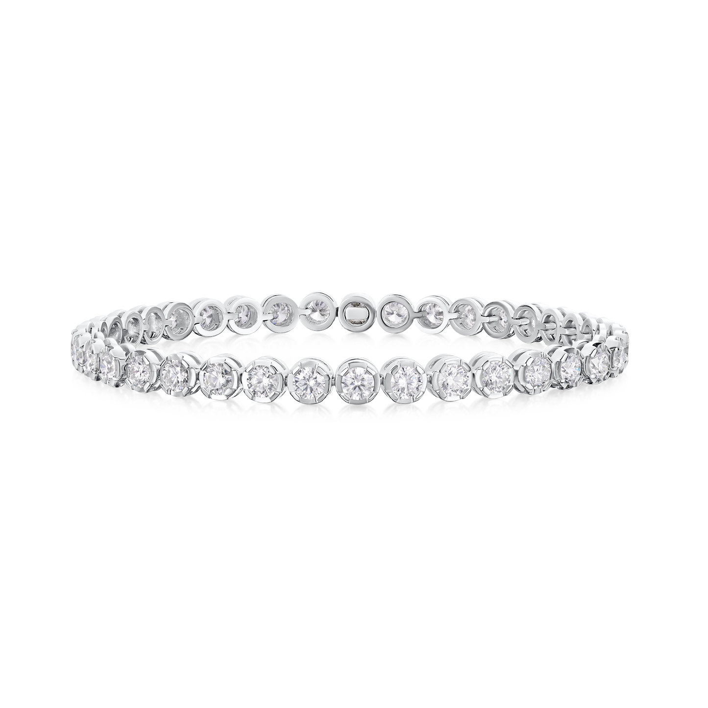 5.70cts Round Brilliant Cut Diamond Line Bracelet