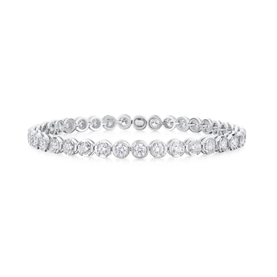 5.70cts Round Brilliant Cut Diamond Line Bracelet