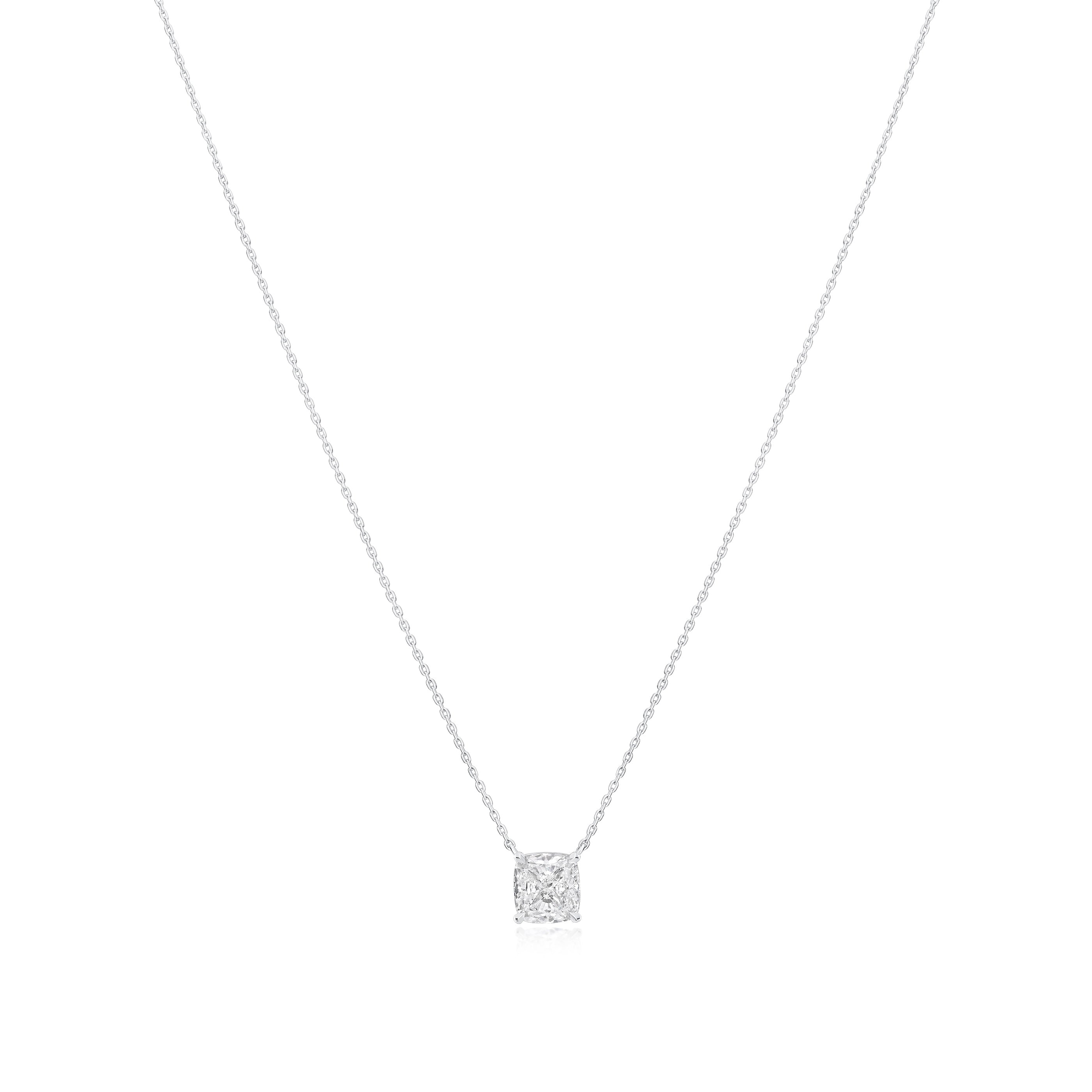 1.50cts Cushion Cut Diamond Solitaire Pendant