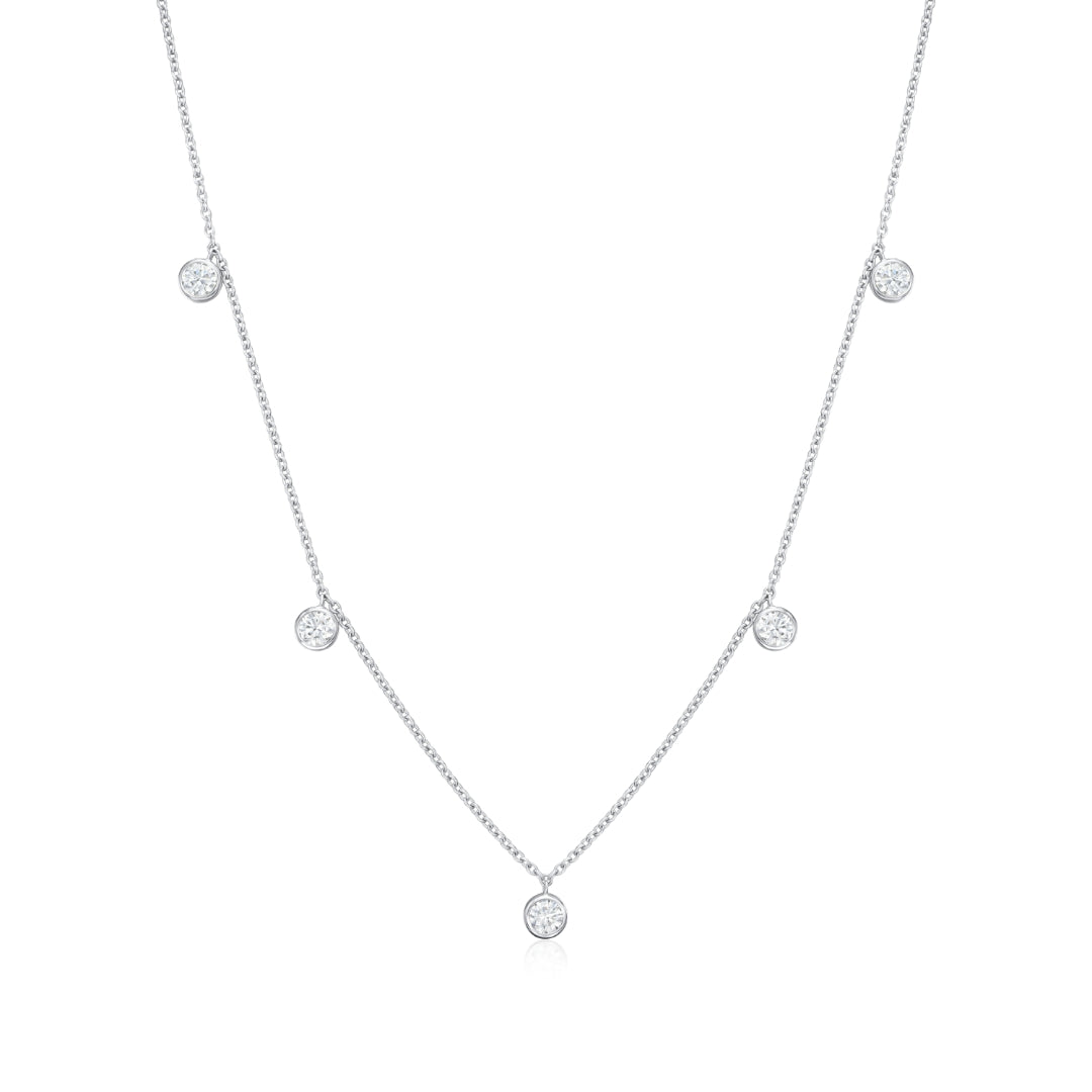 Platinum Spectacle-Set Diamond Necklace
