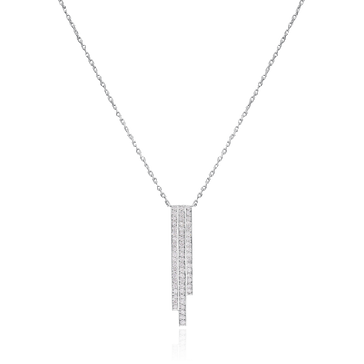 Skyline Collection Three Row Platinum Pendant