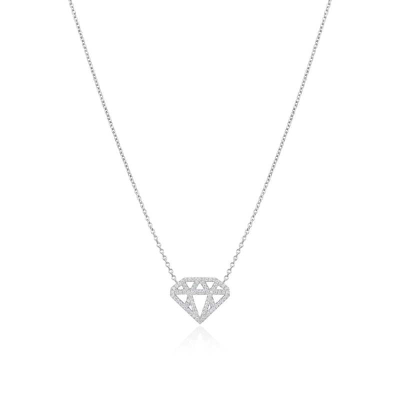 0.22ct Diamond-Set Platinum Pendant