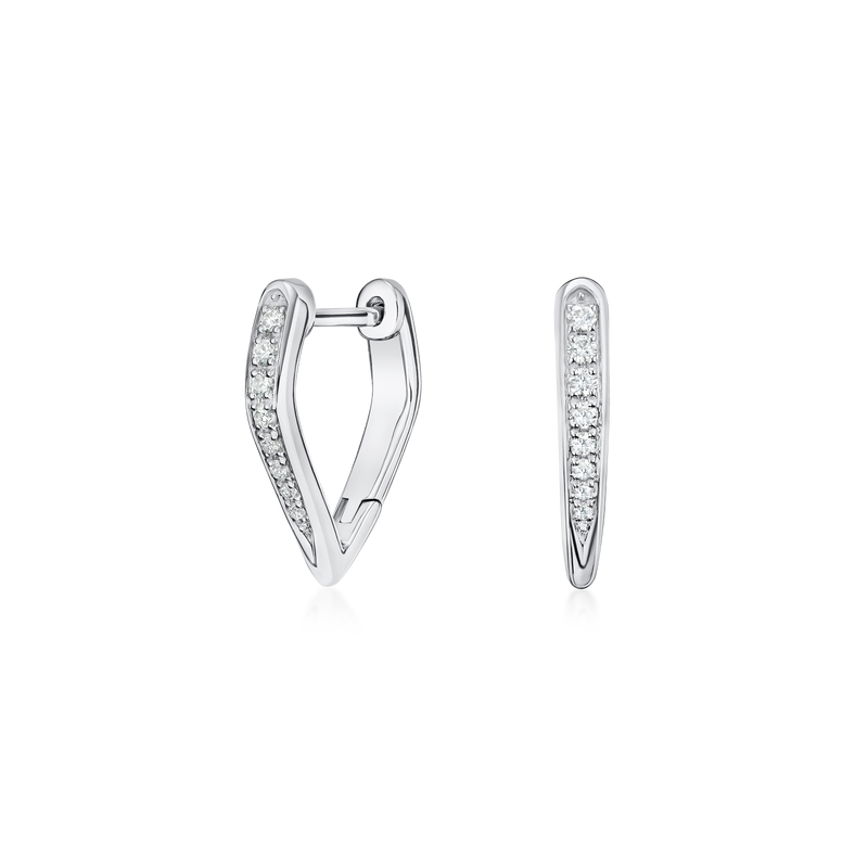 0.32ct Diamond Set Hoop Earrings