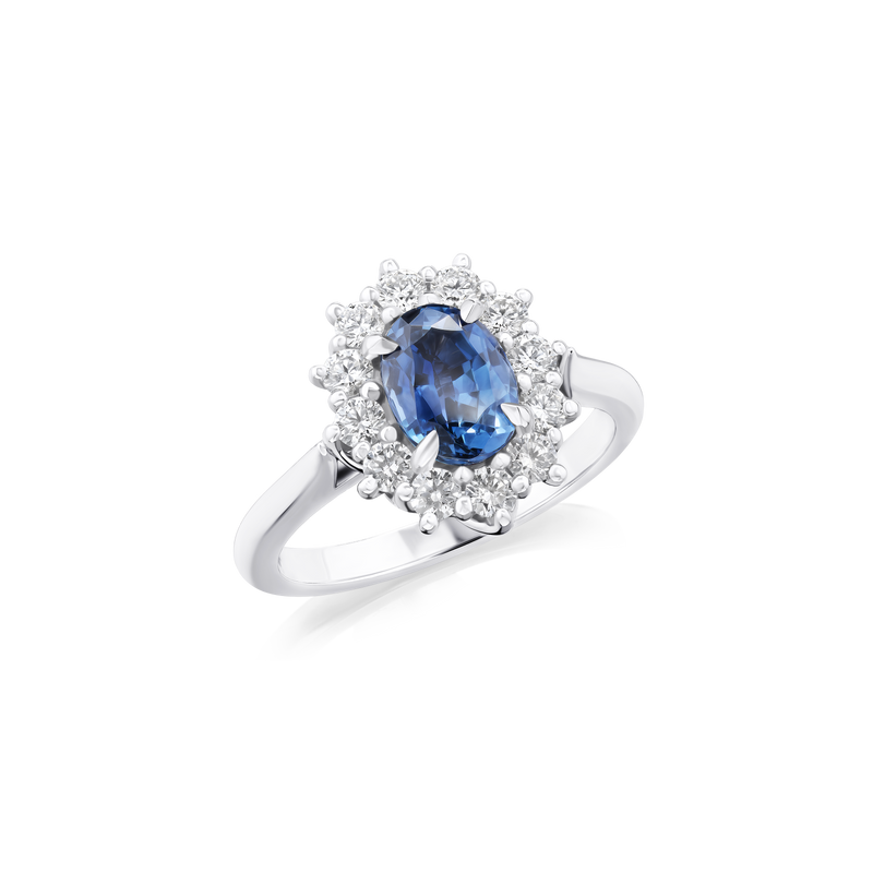 1.72cts Sapphire and Diamond Ravello Cluster Ring