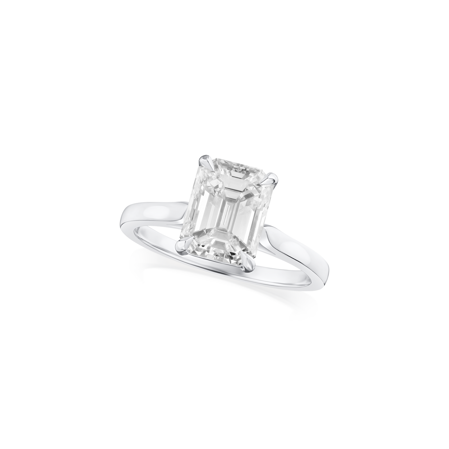 2.50ct Emerald Cut Diamond Solitaire Ring