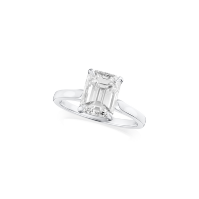 2.50ct Emerald Cut Diamond Solitaire Ring