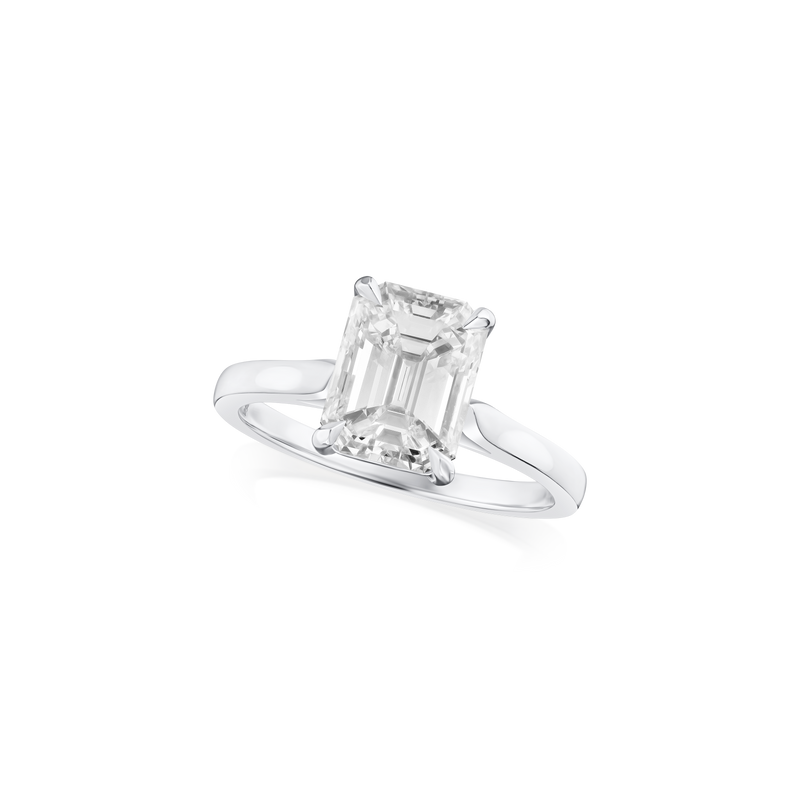 2.50ct Emerald Cut Diamond Solitaire Ring