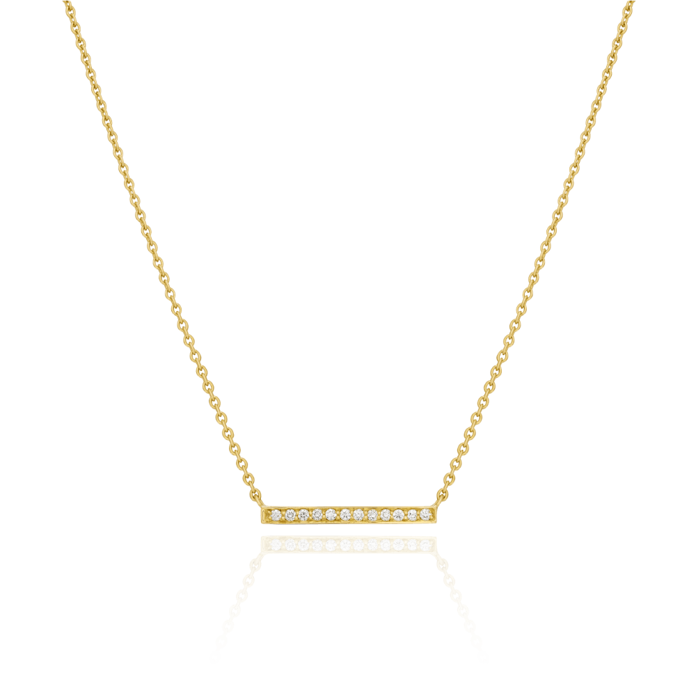 Skyline Collection 18ct Yellow Gold Diamond Set Horizontal Pendant