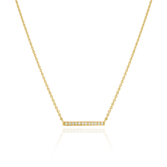 Skyline Collection 18ct Yellow Gold Diamond Set Horizontal Pendant