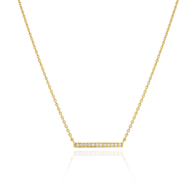 Skyline Collection 18ct Yellow Gold Diamond Set Horizontal Pendant