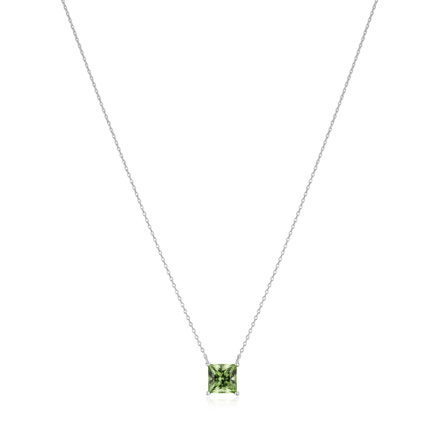 1.54cts Square Shape Peridot Pendant