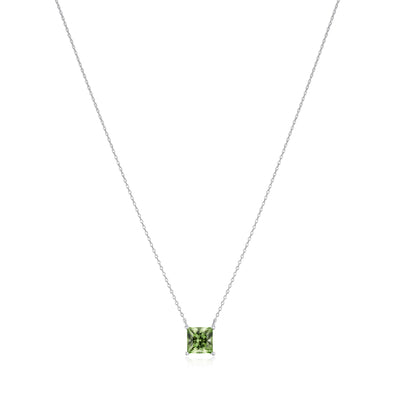 1.54cts Square Shape Peridot Pendant