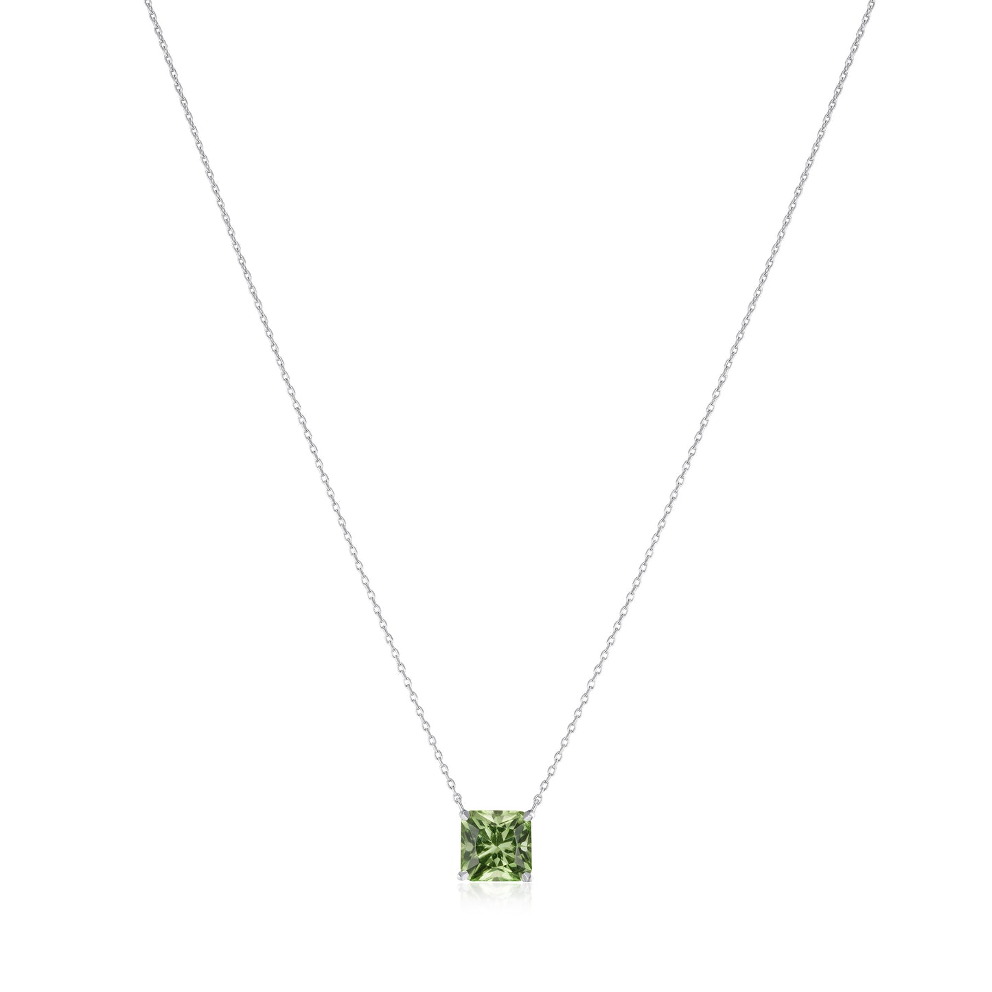 1.76cts Square Shape Peridot Pendant