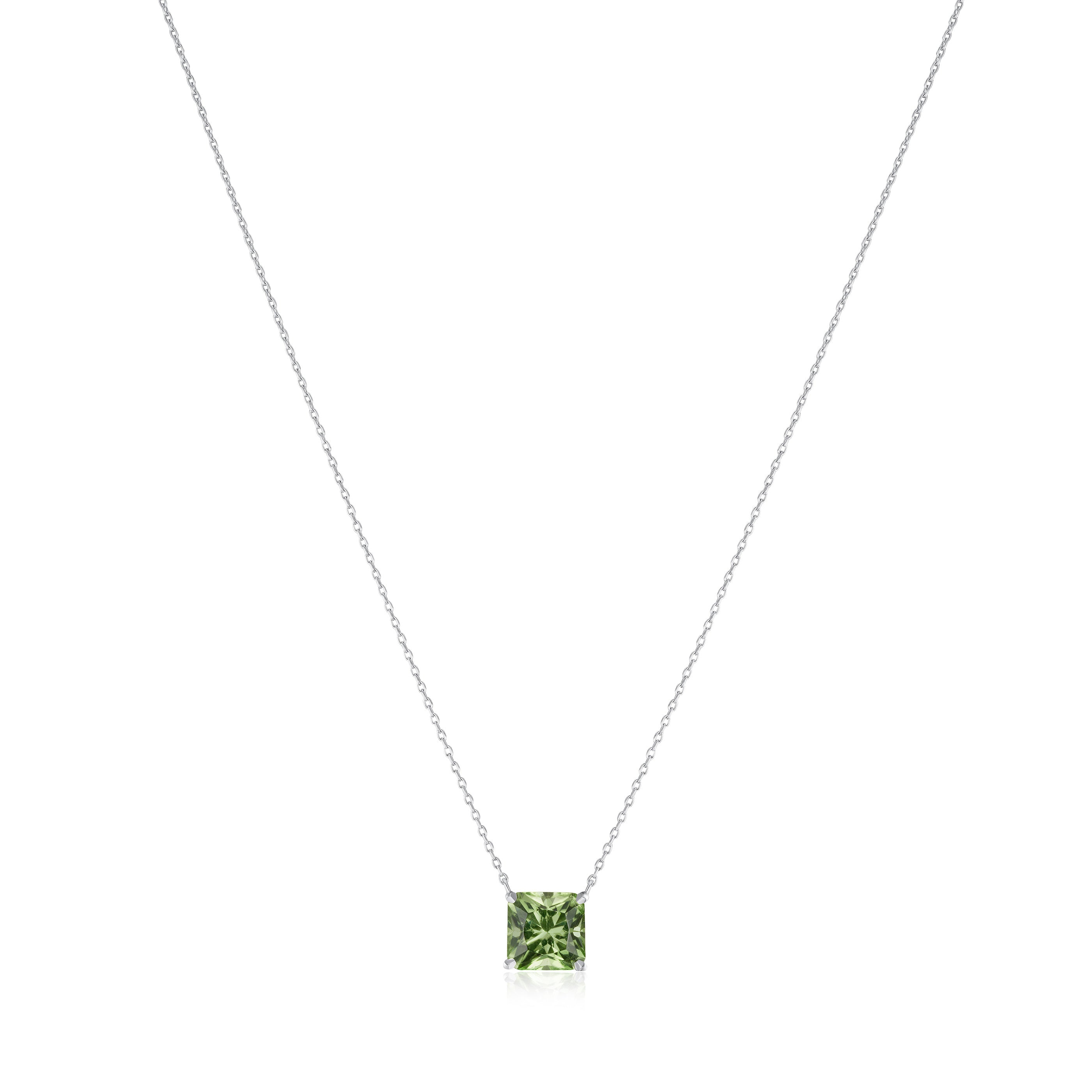 1.76cts Square Shape Peridot Pendant