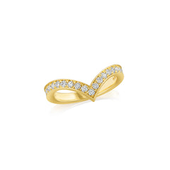 Skyline 18ct Yellow Gold Wishbone Diamond Ring