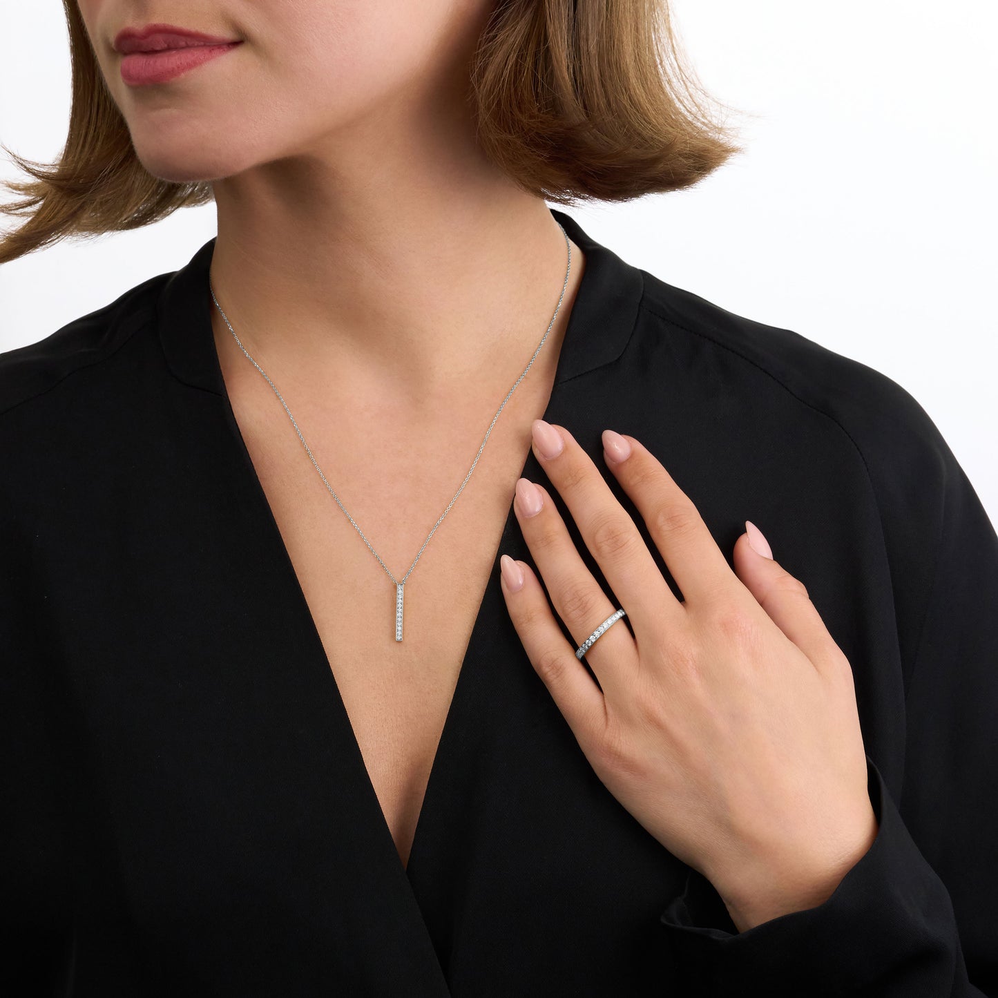 Skyline Platinum Diamond Pendant