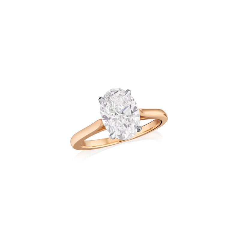 0.91ct Oval-Cut Diamond Solitaire Ring