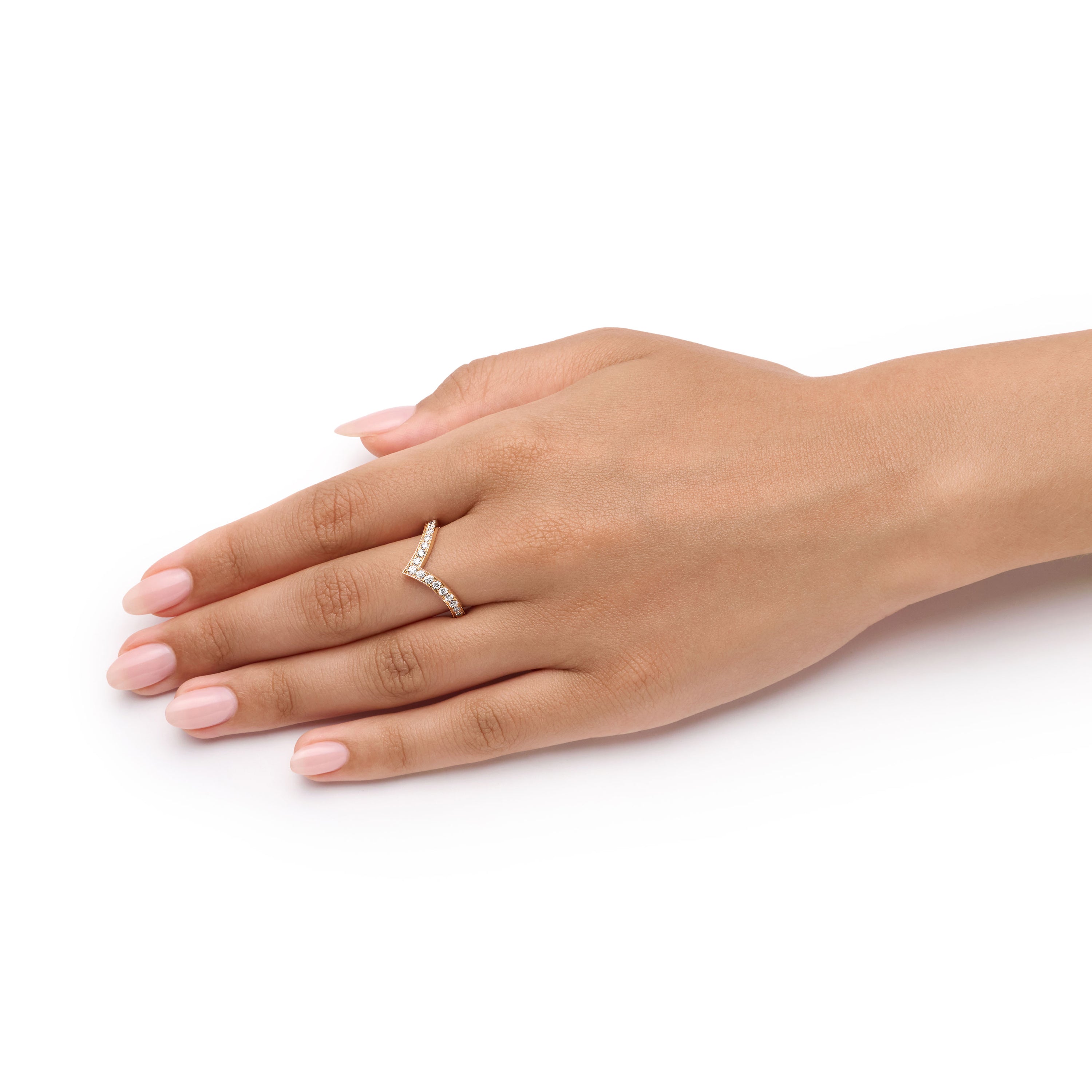 Skyline 18ct Rose Gold 2.5mm Wishbone Ring