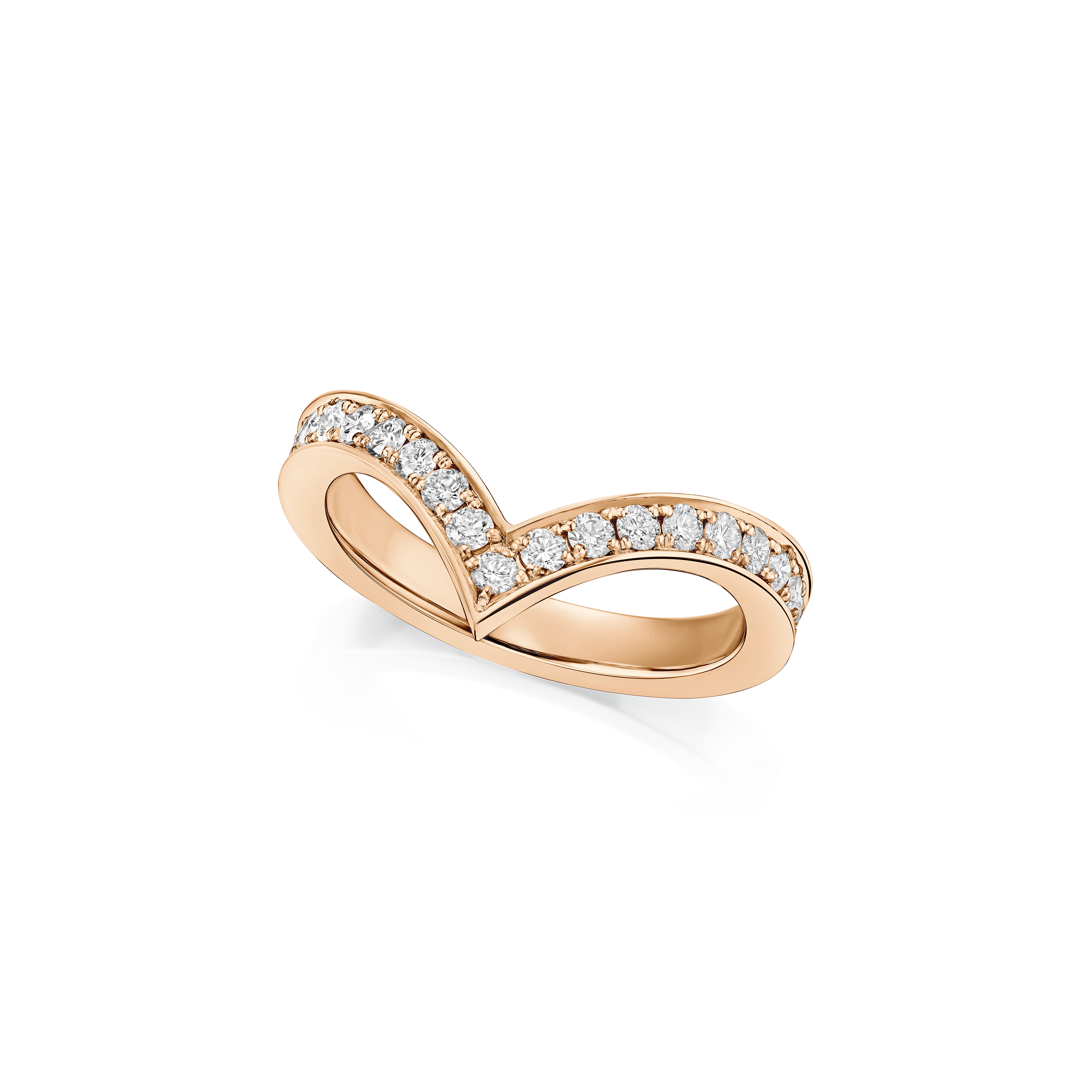 Skyline 18ct Rose Gold 2.5mm Wishbone Ring