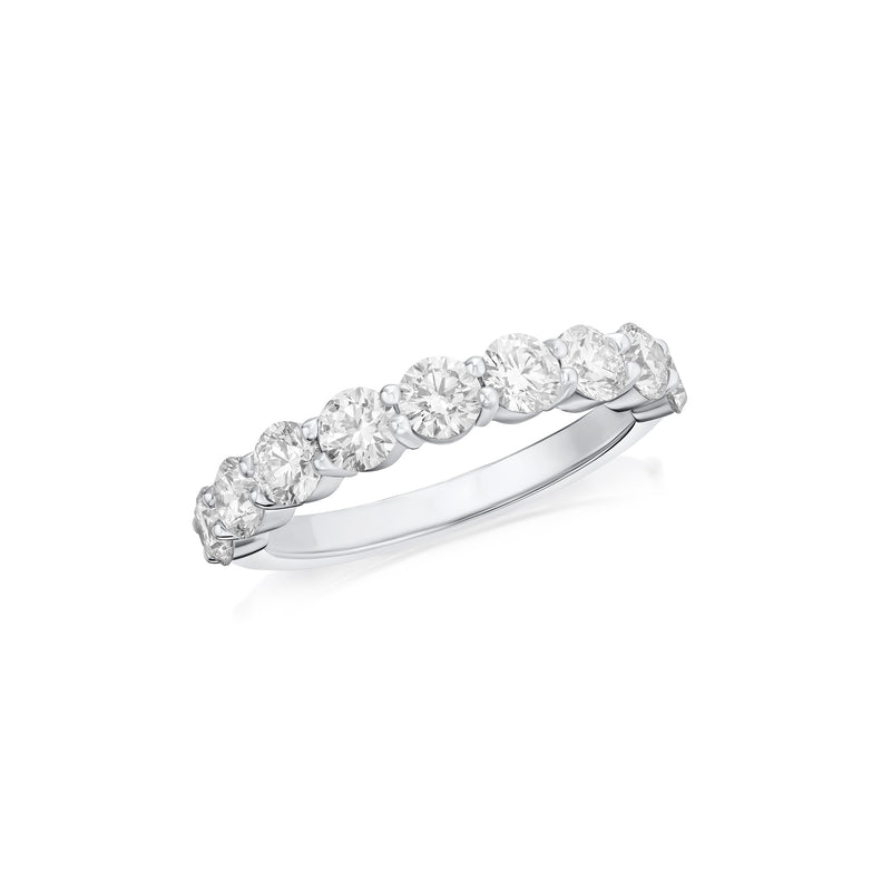 1.63cts Round Brilliant Cut Diamond half eternity ring