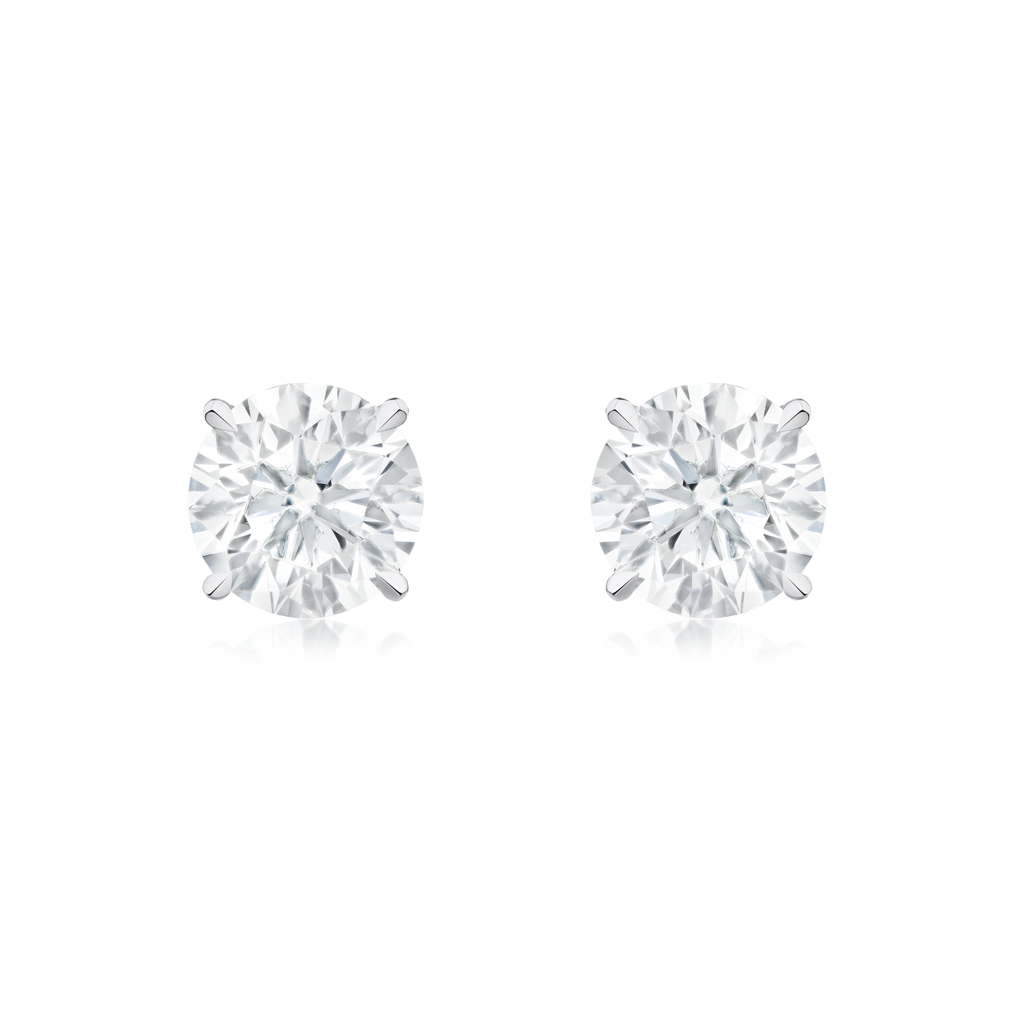 Round Brilliant Cut Diamond Stud Earrings 2.00cts (total)