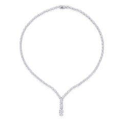 27.74cts Fancy Oval Cut Diamond Necklet