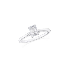 0.68ct Emerald Cut Diamond Single Stone Ring