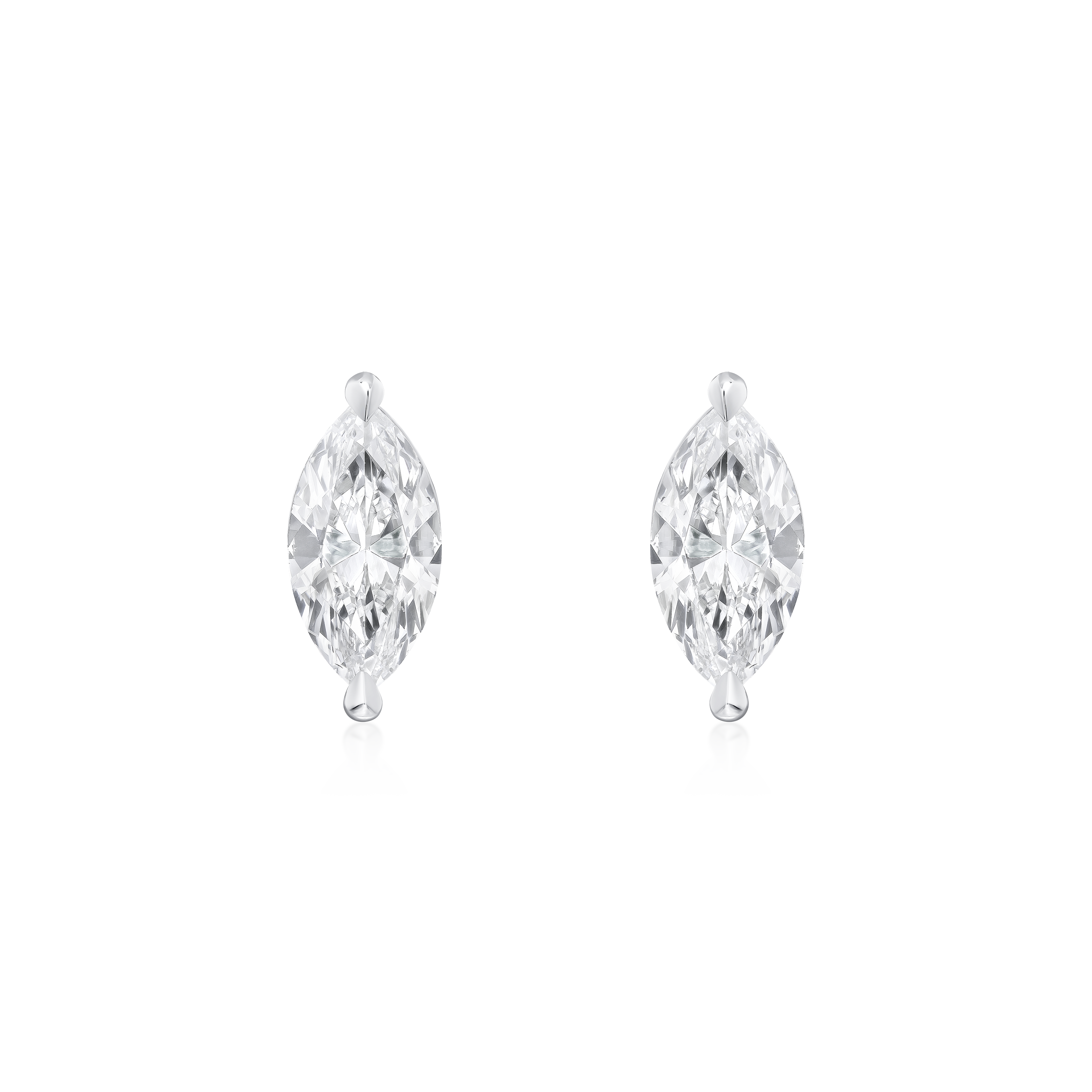 0.99ct Marquise Cut Diamond Stud Earrings