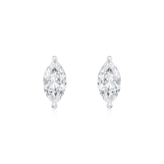 0.99ct Marquise Cut Diamond Stud Earrings