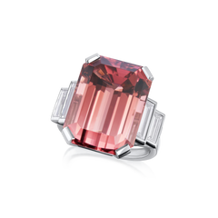 19.10cts Pink Tourmaline and Diamond Dress Ring