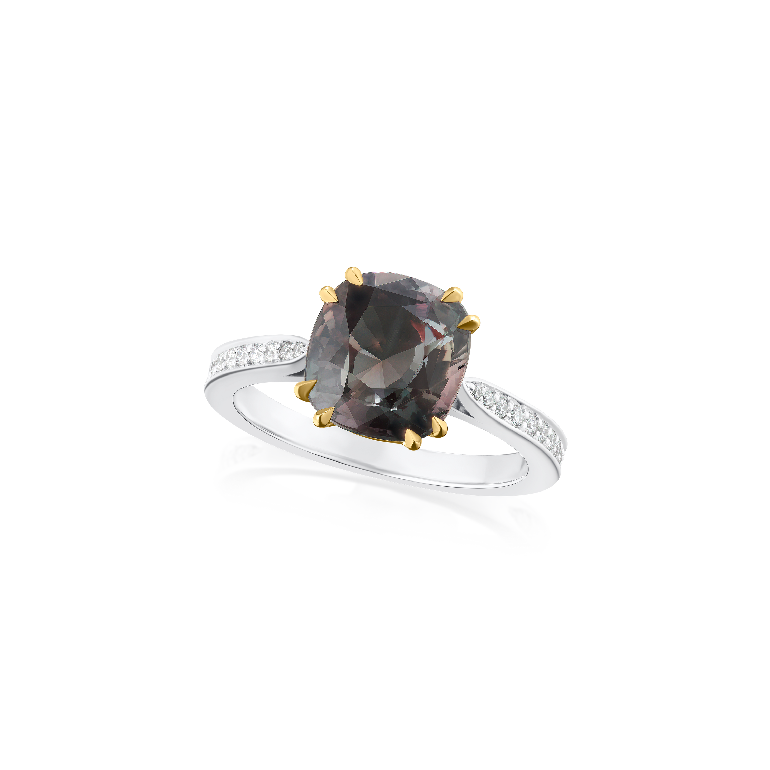 3.56cts Cushion Alexandrite Ring