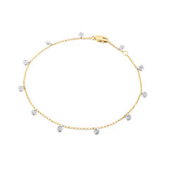 0.48ct 18ct White and Yellow Gold Spectacle Set Diamond Bracelet