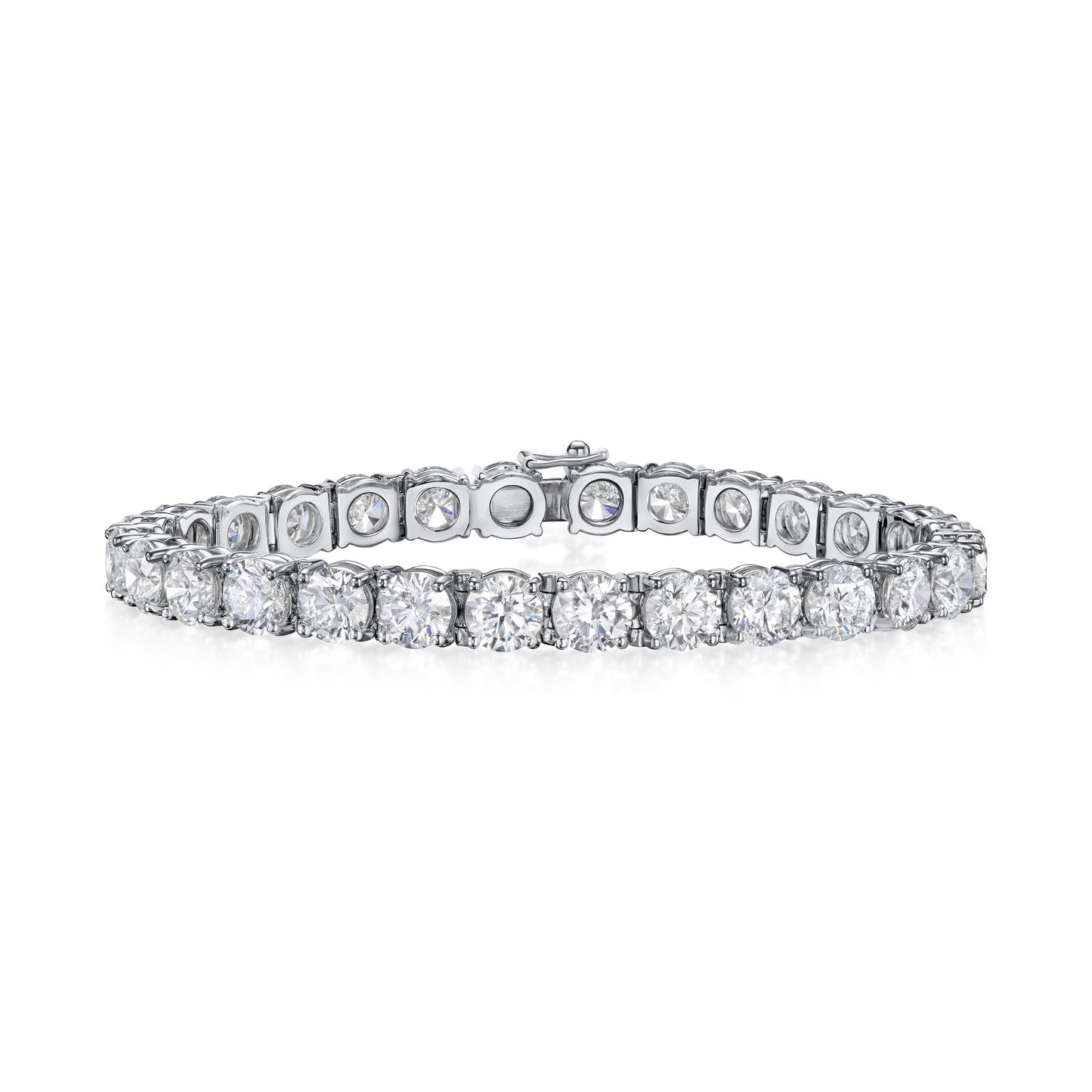 17.39cts Round Brilliant Cut Diamond Set Line Bracelet