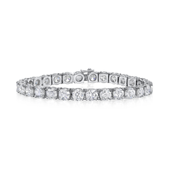 17.39cts Round Brilliant Cut Diamond Set Line Bracelet