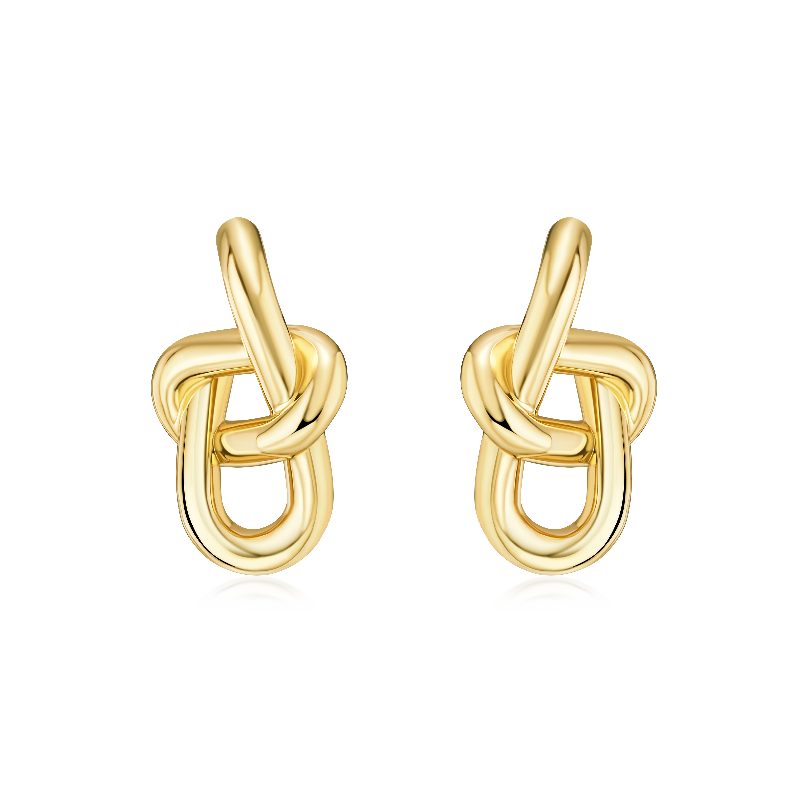 18ct Yellow Gold Infinity Link Earrings