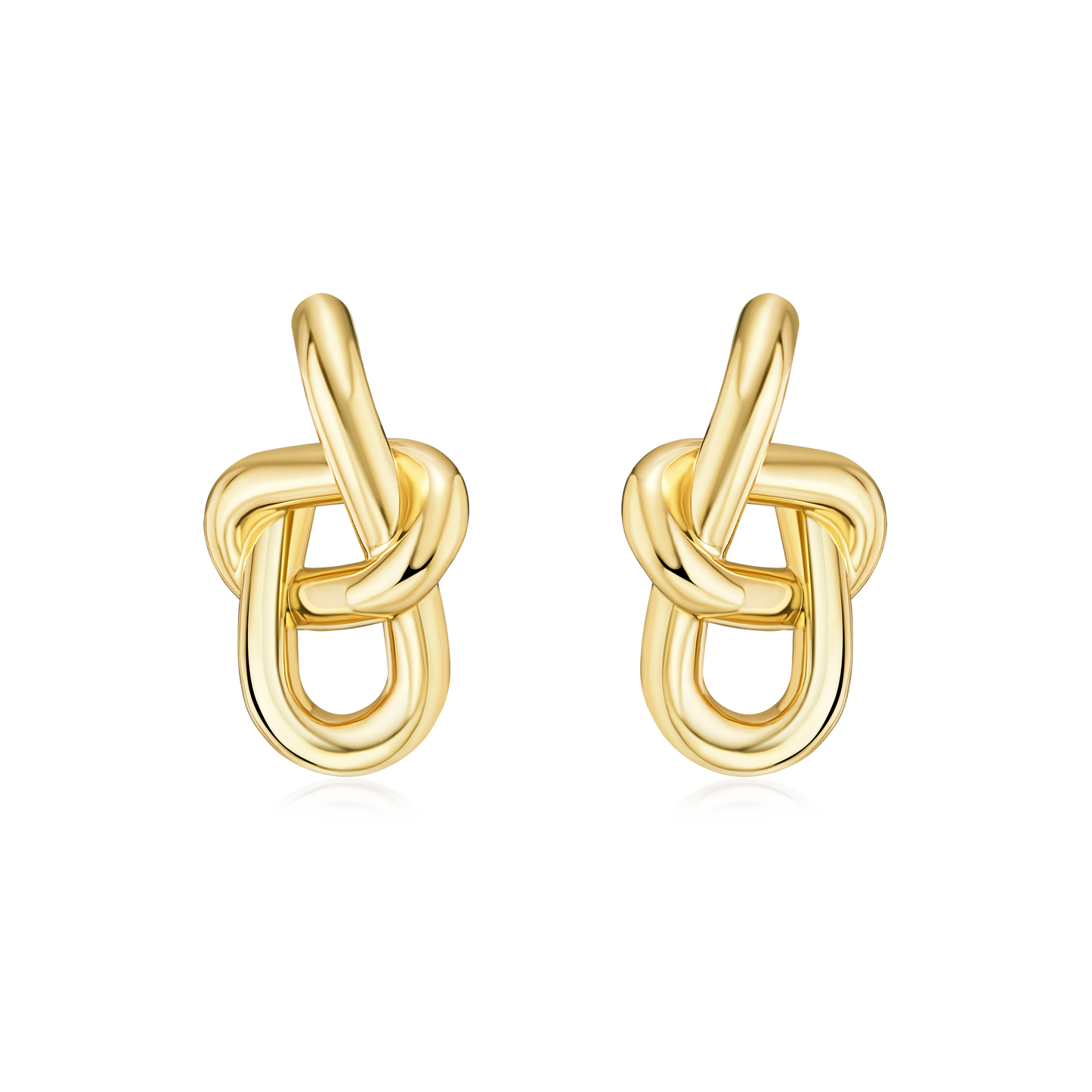 18ct Yellow Gold Infinity Link Earrings