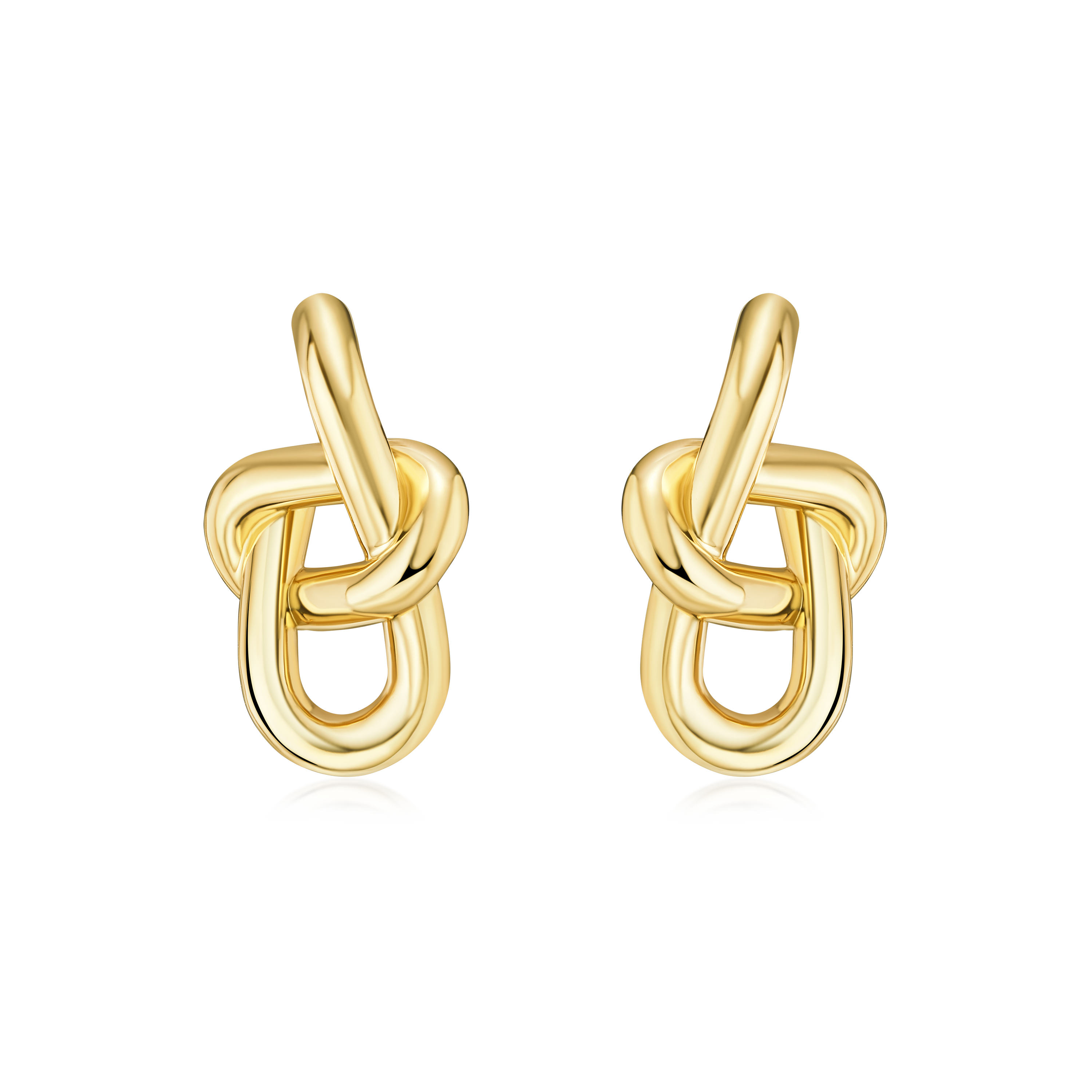 18ct Yellow Gold Infinity Link Earrings