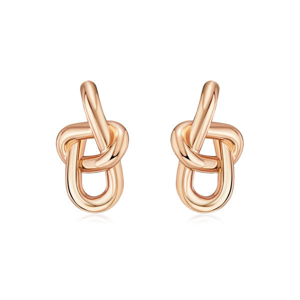 Infinity 18ct Rose Gold Earrings