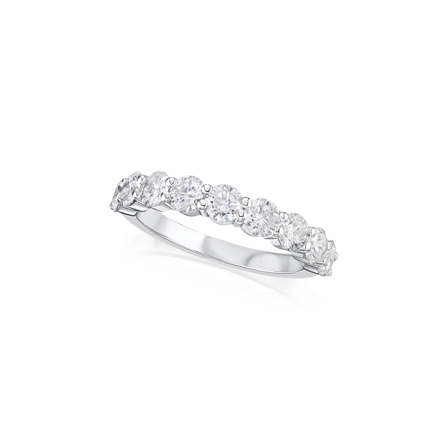 1.58cts Round Brilliant Cut Diamond Set Half Eternity Ring