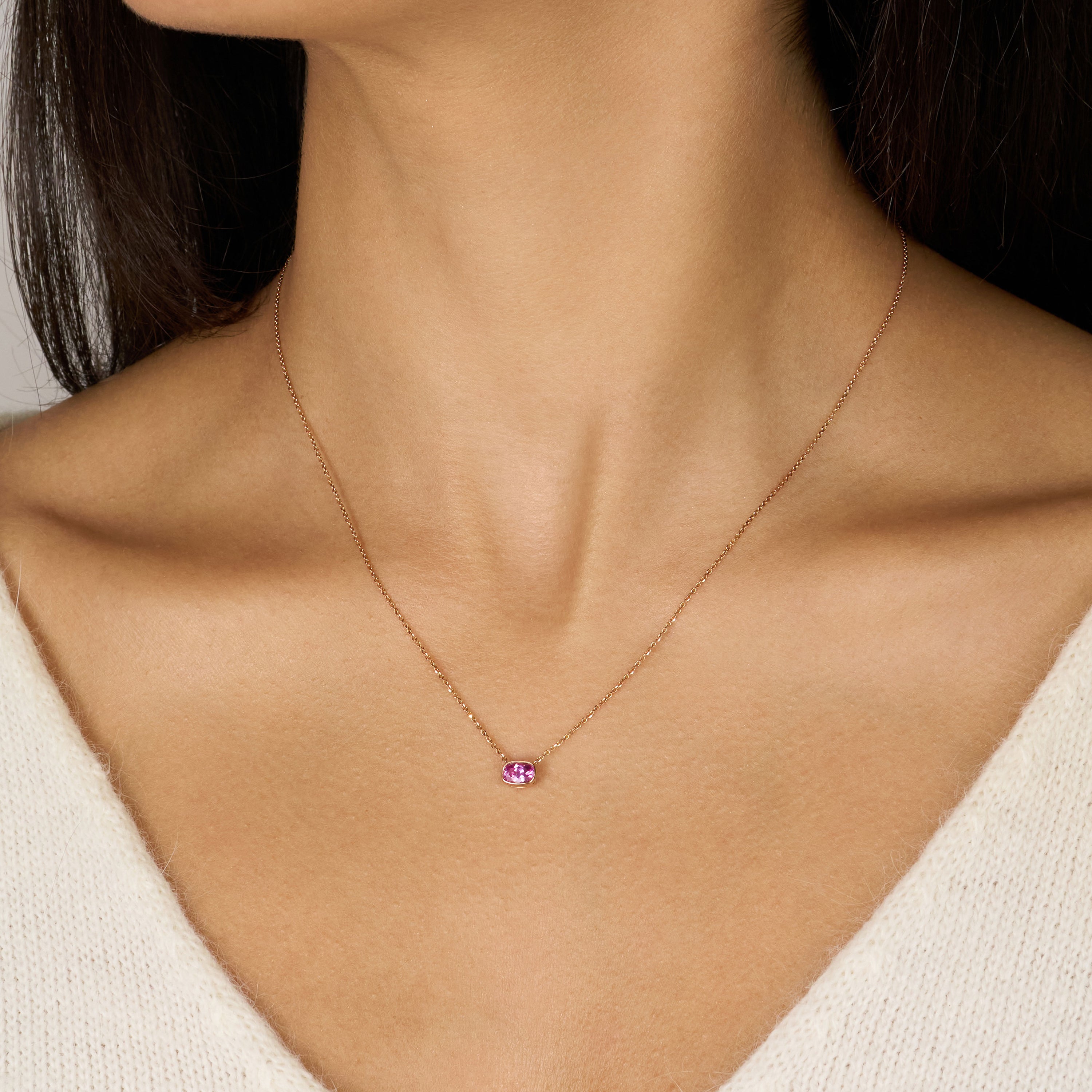 0.70ct Natural Pink Sapphire Pendant