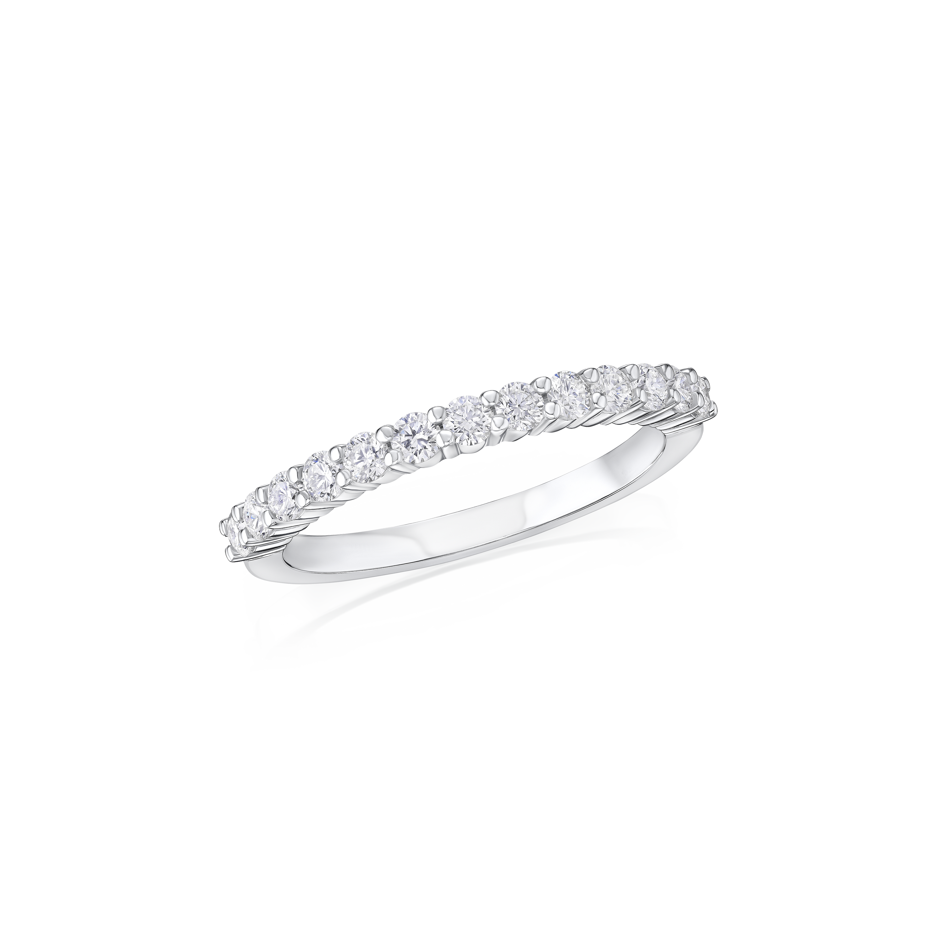 0.48ct Round Brilliant Cut Diamond Set Half Eternity Ring