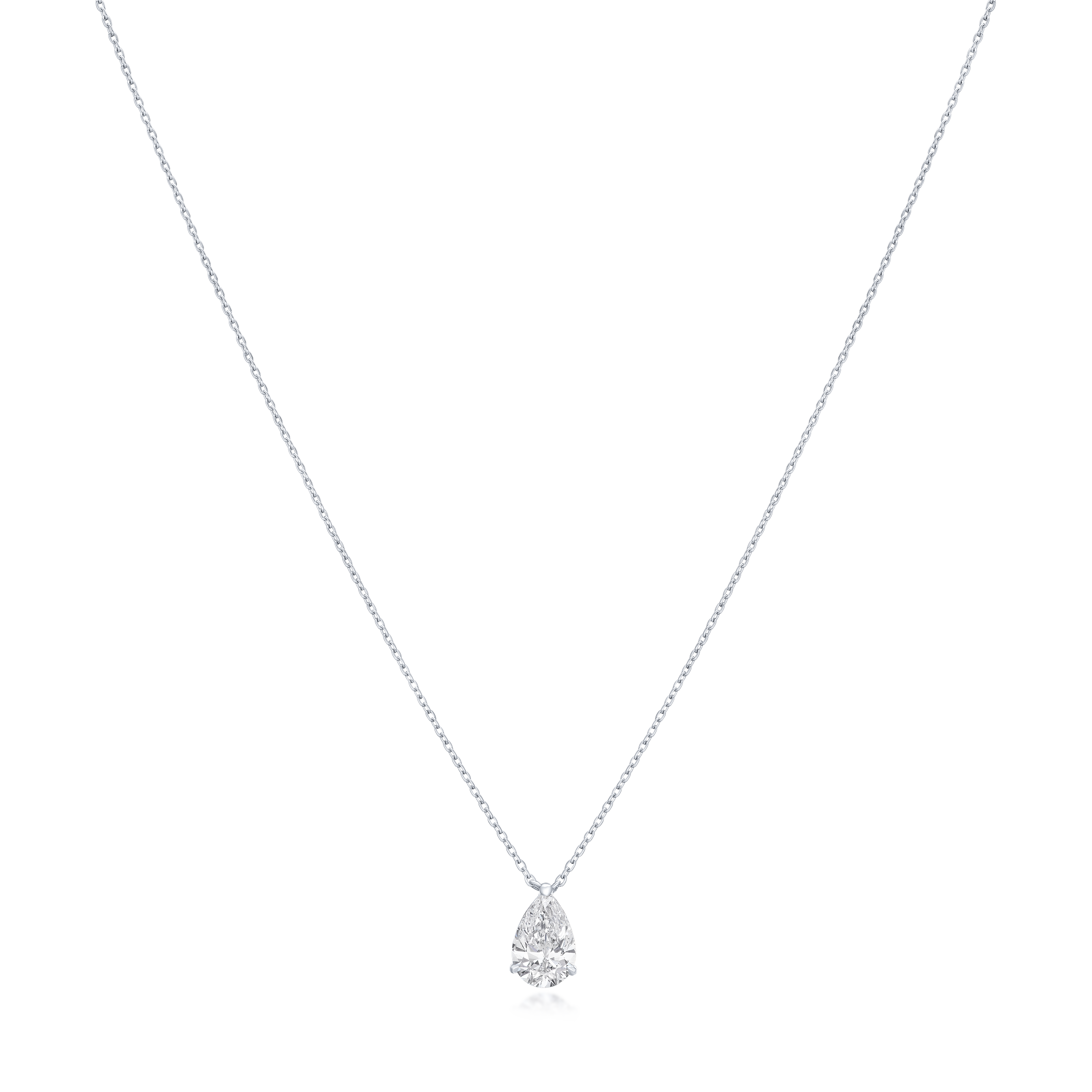 0.93ct Pear Cut Diamond Pendant