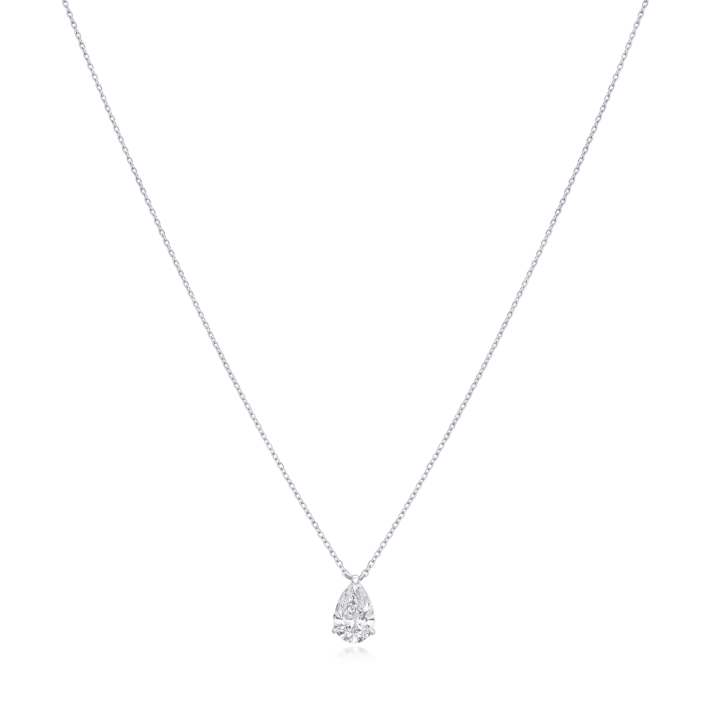 0.93ct Pear Cut Diamond Pendant