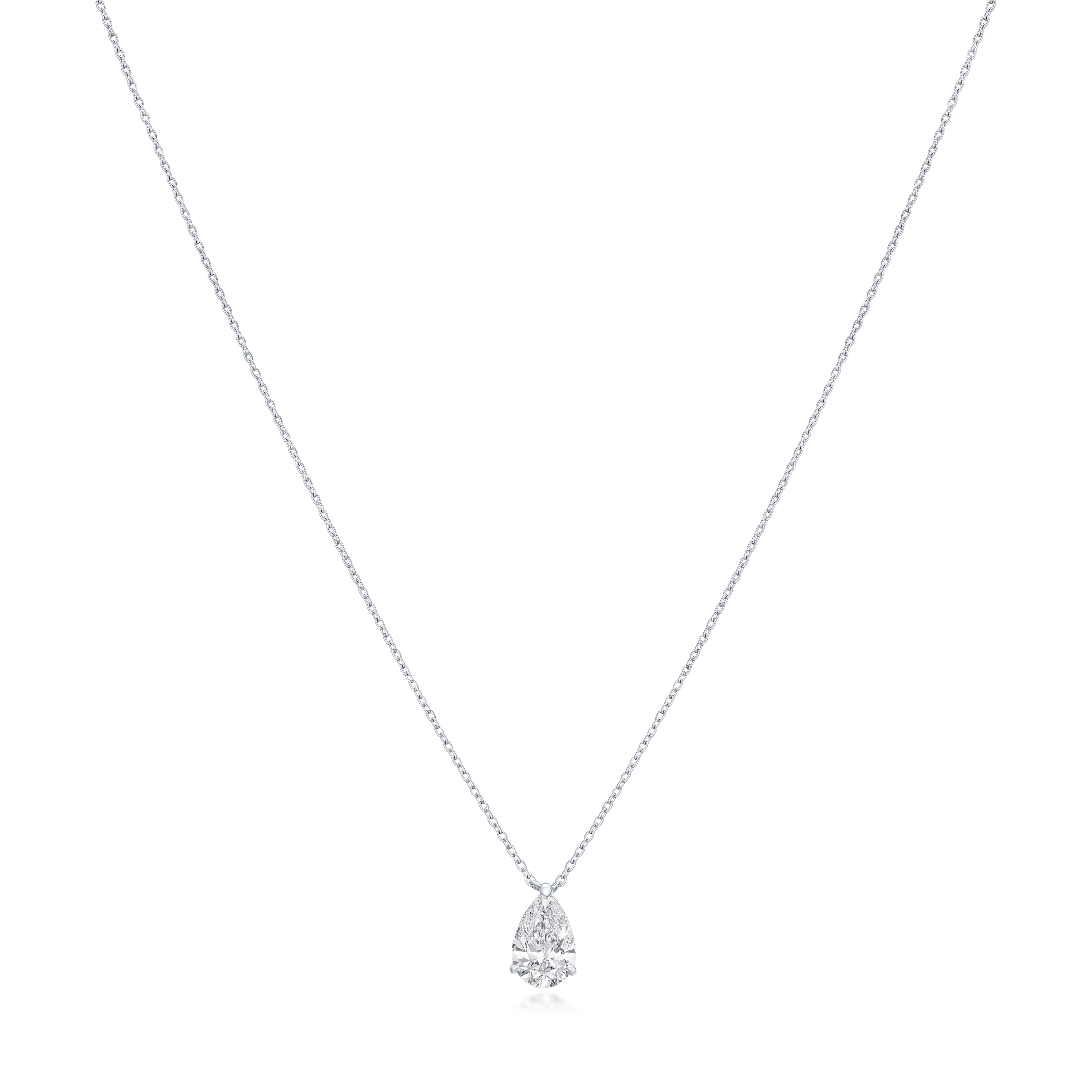 0.93ct Pear Cut Diamond Pendant