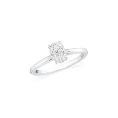 0.80ct Platinum Oval Cut Diamond Solitaire Ring