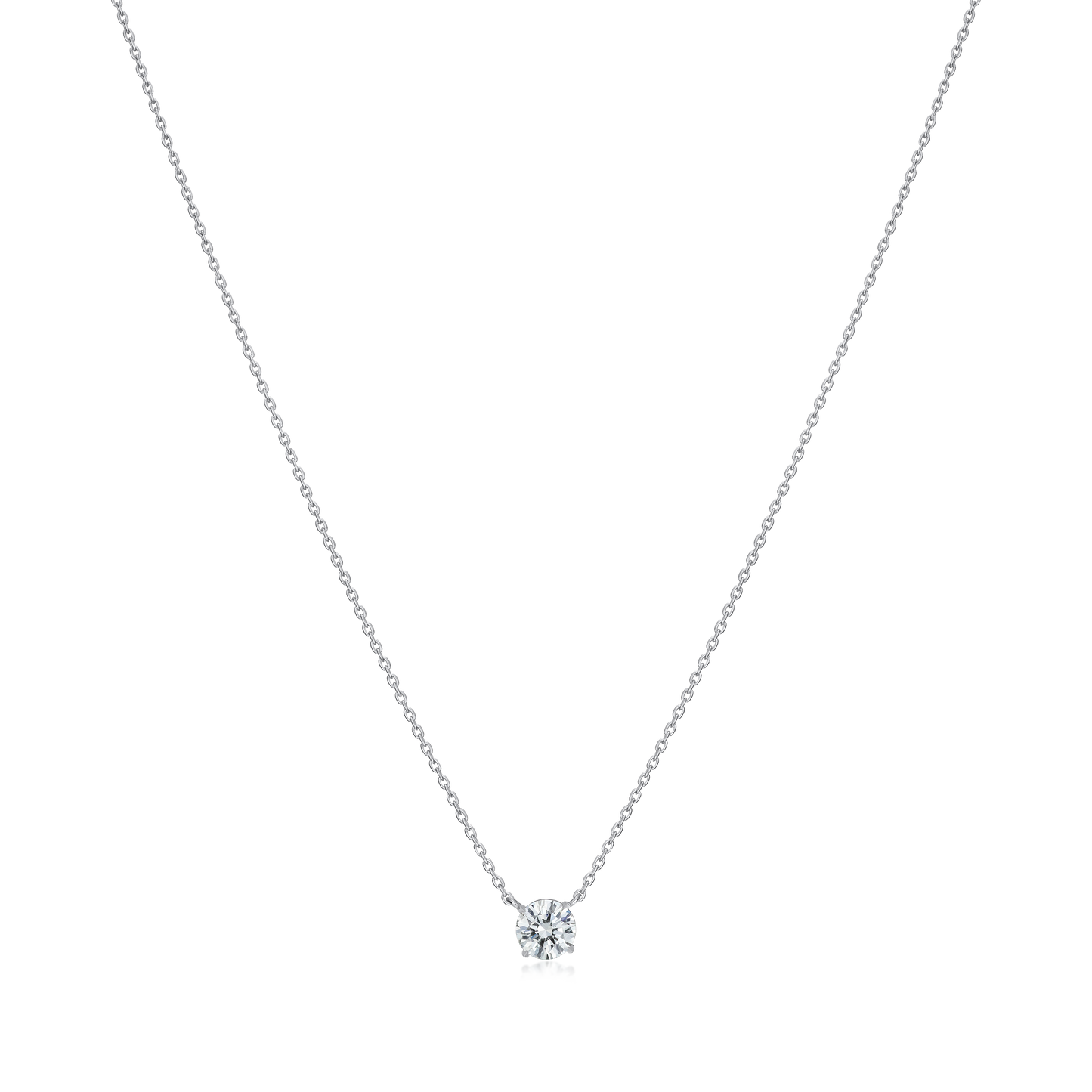 0.51ct Platinum Round Brilliant Cut Diamond Set Solitaire Pendant