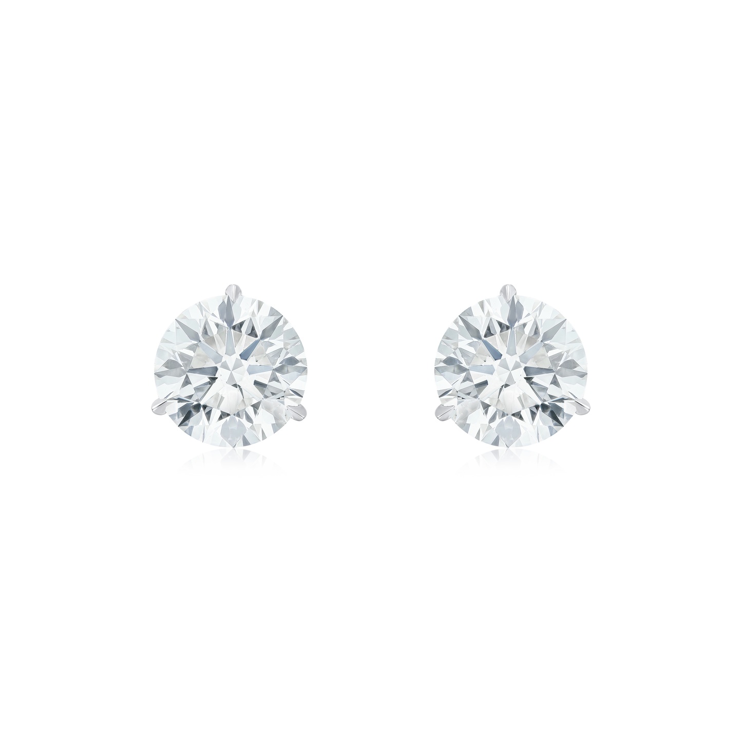 2.02ct Round Brilliant Cut Diamond Martini Set Stud Earrings